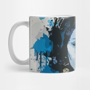 Native American Mayan Girl in Front View Ink Painting Style Mug